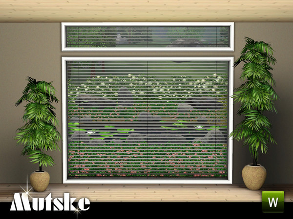 Sims 3 — Perfect Fit window Tall 3x1 by Mutske — Modern window with blinds. The window has several options for the height