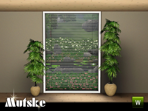 Sims 3 — Perfect Fit window Tall 2x1 by Mutske — Modern window with blinds. The window has several options for the height