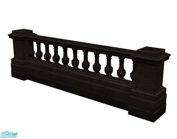 Sims 2 — Rejal Part 1 - Black Fence by Murano — Fence in black.