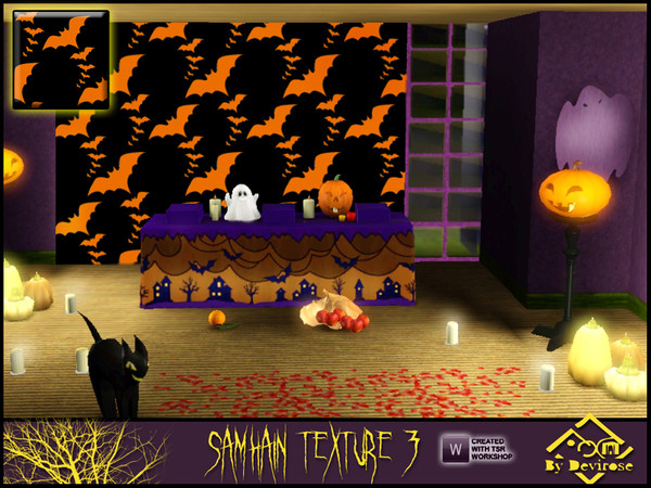 Sims 3 — Samhain Texture 3 by Devirose — More bats!Have a fun!-Created with Tsr Workshop.No need Expansion packs,base