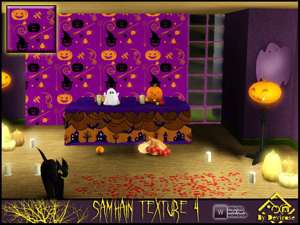 Sims 3 — Samhain Texture 4 by Devirose — More Halloween symbols!Have a fun!Created with Tsr Workshop.No need Expansion