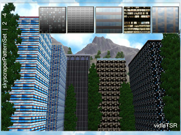 Sims 3 — skyscraperPatternSet | 2 -4 by vidia — Find pattern in the category Themed :) I hope you like.