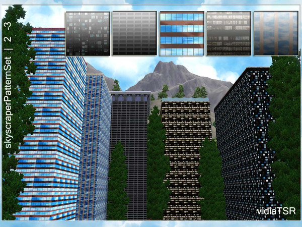 Sims 3 — skyscraperPatternSet | 2 -3 by vidia — Find pattern in the category Themed :) I hope you like.