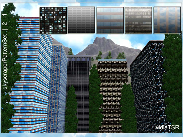 Sims 3 — skyscraperPatternSet | 2 -1 by vidia — Find pattern in the category Themed :) I hope you like.