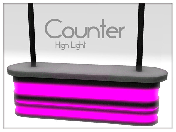 Sims 3 — Counter High Light (island) by Kiolometro — Glowing furniture for your club. Not just to lose it in the dark. It