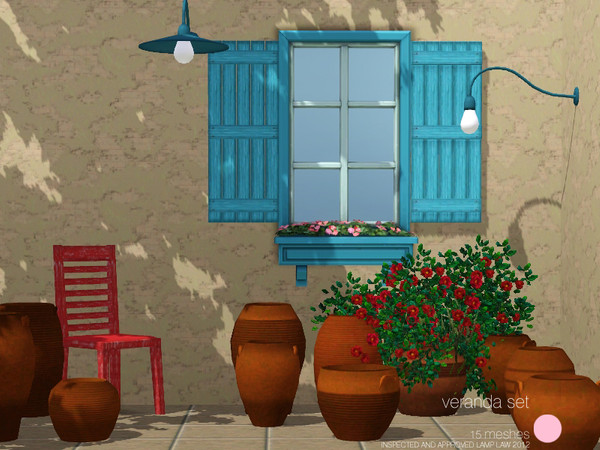 Sims 3 — Veranda Pottery Set by DOT — Veranda Pottery Set. 15 Sims3 Meshes. 10 beautifully aged hand made design pots or