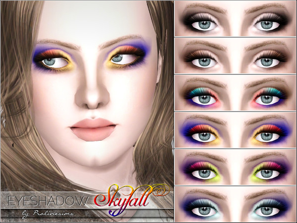 Sims 3 — Eyeshadow 'Skyfall' by Pralinesims — New realistic, smoky eyeshadow for your sims! Your sims will love their new