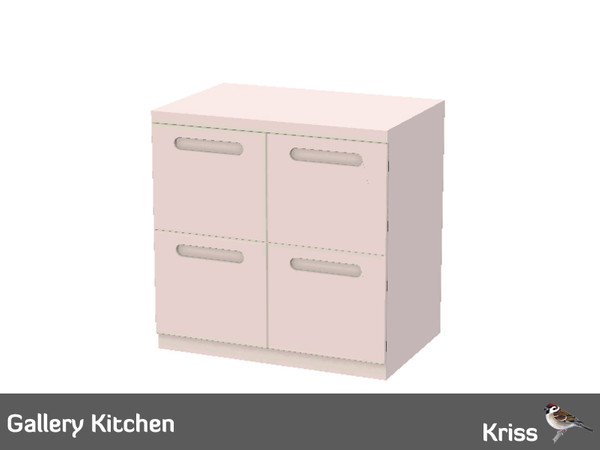 Sims 3 — Gallery Kitchen Counter 4 Drawers by Kriss — Part of the Kitchen Gallery Set. Contemporary and sleek kitchen