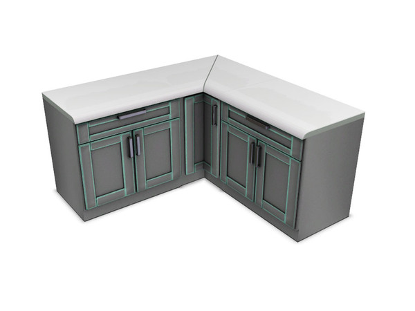 Sims 3 — Westbrook Kitchen Counter by sim_man123 — A bold design choice, these contemporary cabinets have been updated