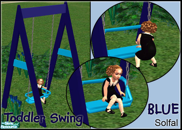 Sims 2 — Toddler Swing Blue by solfal — 