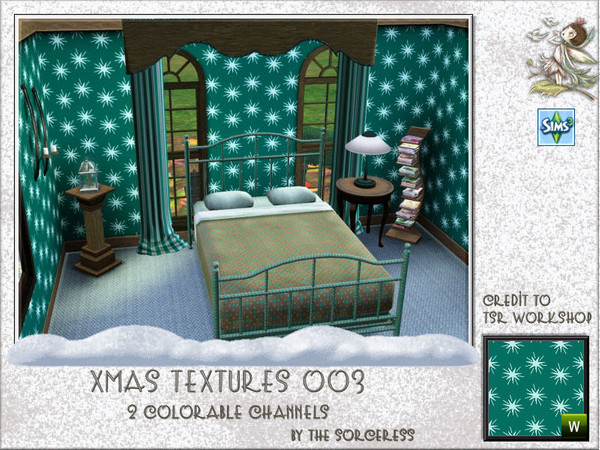 Sims 3 — JJs Christmas Texture 003 Pattern by thesorceress — 4 Patterns with a touch of Winter and Xmas feeling to them.