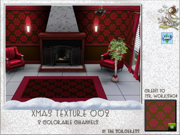 Sims 3 — JJs Christmas Texture 002 Pattern by thesorceress — 4 Patterns with a touch of Winter and Xmas feeling to them.