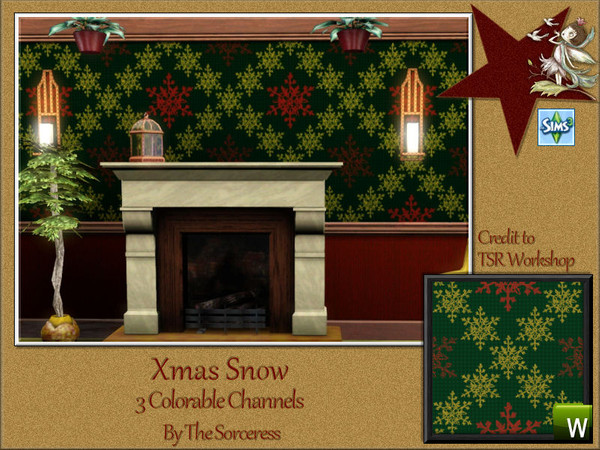 Sims 3 — JJs Xmas Snow Pattern by thesorceress — 4 Patterns for your Xmas houses, furniture, clothes ;) Made for the ones