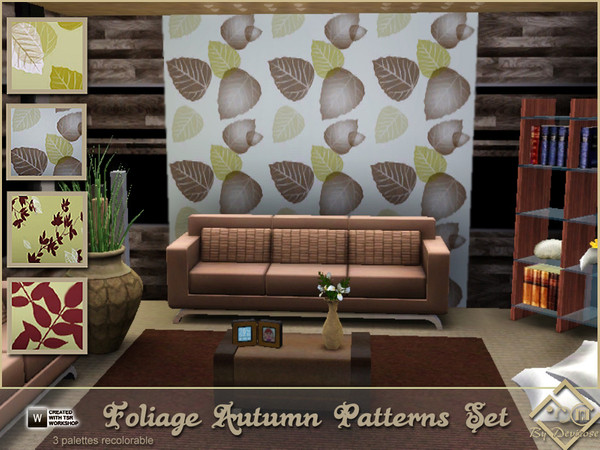 Sims 3 — Foliage Autumn Patterns Set by Devirose — Magical colors of autumn in these textures designed by me,recolorable