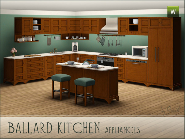 Sims 3 — Ballard kitchen - appliances  by Gosik — This is the second part of the Ballard kitchen - a luxary, wooden