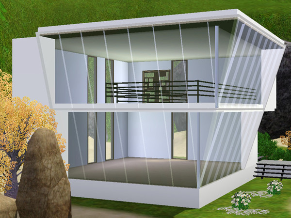Sims 3 — Platform Window by Jeckt2 — A window with platform for minimalize home design with full diagonal glass.