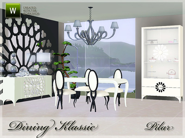 Sims 3 — Dining Klassic by Pilar — Modern and elegant, accepts various combinations of colors