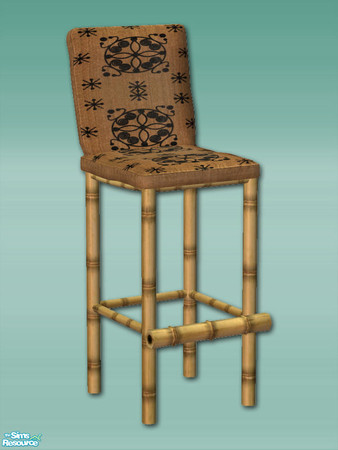 Sims 2 — Bamboo Bay - Barstool by Shakeshaft — Part of a set of Bamboo Furnishings for your sims beaches or patios, set