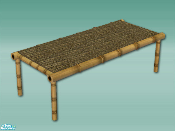 Sims 2 — Bamboo Bay - Coffeetable by Shakeshaft — Part of a set of Bamboo Furnishings for your sims beaches or patios,