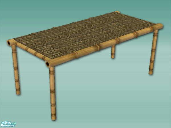 Sims 2 — Bamboo Bay - Table by Shakeshaft — Part of a set of Bamboo Furnishings for your sims beaches or patios, set