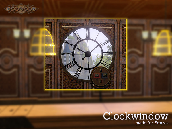 Sims 3 — Clock Window 2x1 by Angela — Clock Window 2x1 based of my own sims2 mesh. Made by Angela@TSR (2011)CASTable.