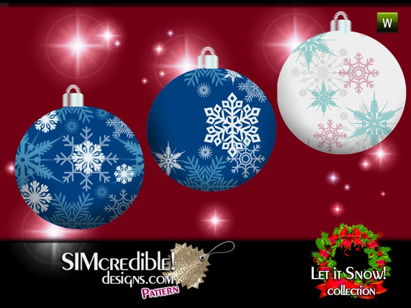 Sims 3 — Let It Snow Patterns by SIMcredible! — Snowy Patterns for your Holidays Season ^^ by SIMcredibledesigns.com