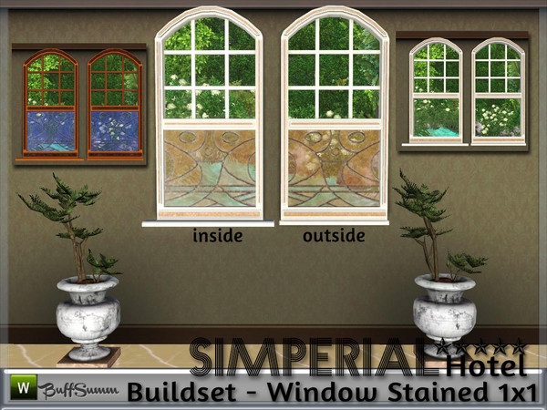 Sims 3 — Simperial Build Window 1x1 stained by BuffSumm — Stained glas window matching the *Simperial Hotel*. Part of the