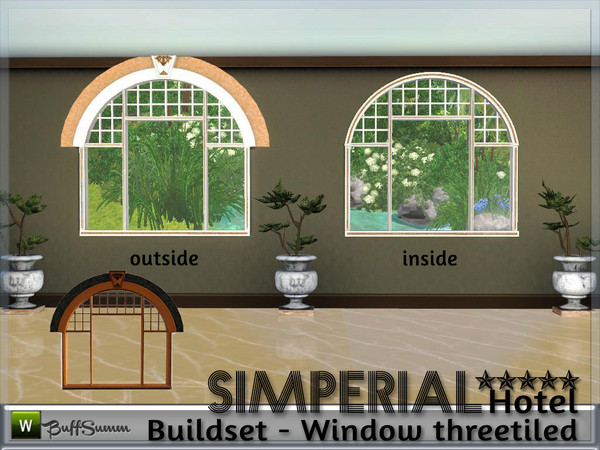 Sims 3 — Simperial Build Window 3tiled by BuffSumm — Threetiled window matching the *Simperial Hotel*. Part of the *Hotel