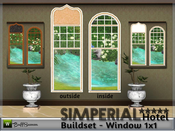 Sims 3 — Simperial Build Window 1x1 by BuffSumm — Window matching the *Simperial Hotel*. Part of the *Hotel Simperial