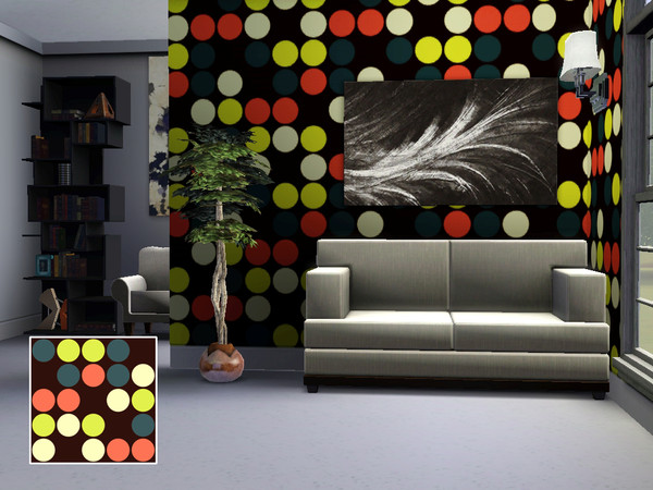 Sims 3 — graphic_circles_5 by K_Reimer — geometric pattern featuring brightly coloured circles. Great for walls, floors