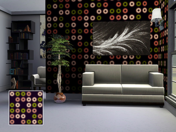 Sims 3 — graphic_circles_4 by K_Reimer — geometric pattern featuring brightly coloured circles. Great for walls, floors
