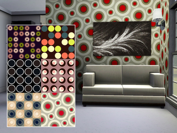 Sims 3 — GraphicCircles by K_Reimer — This is a set of geometric patterns featuring brightly coloured circles. Great for