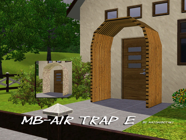 Sims 3 — MB-AirTrapE by matomibotaki — MB-AirTrapE, deco built item with 2 recolorable areas to fit your house entrance,