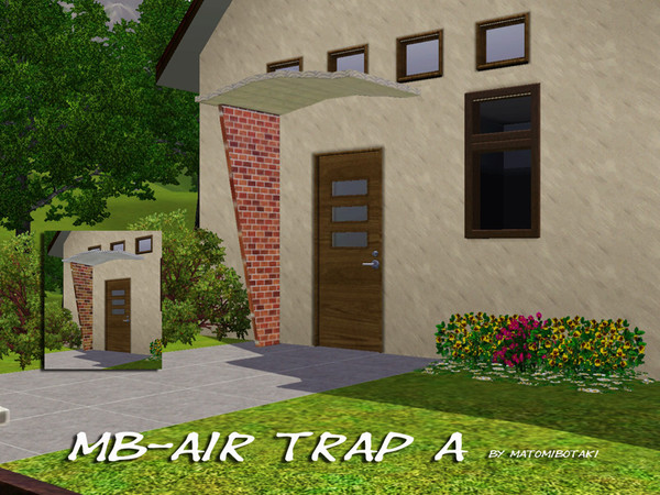 Sims 3 — MB-AirTrapA by matomibotaki — MB-AirTrapA, deco built item with 2 recolorable areas to fit your house entrance,