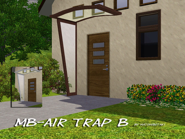 Sims 3 — B-AirTrapB by matomibotaki — B-AirTrapB, deco built item with1 recolorable area and glass parts, to fit your