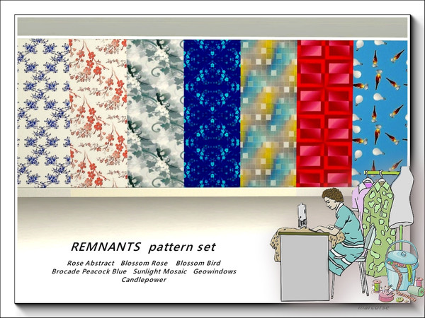 Sims 3 — Remnants pattern set.. by marcorse — A further set of unrelated patterns, remnants from other sets, collected