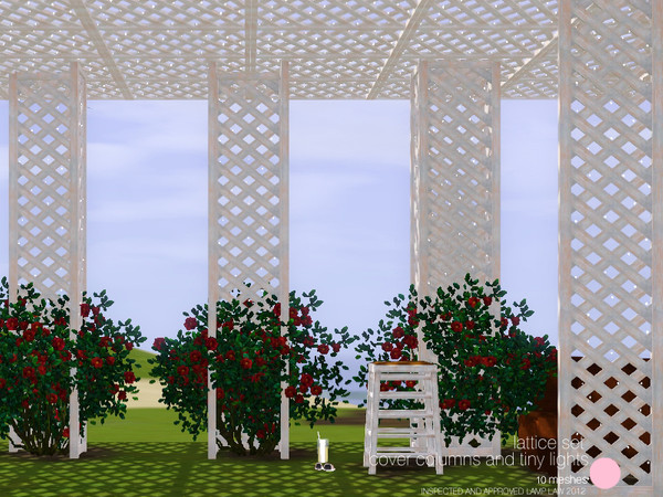 Sims 3 — Lattice And Fairy Light Set by DOT — Lattice And Fairy Light Set. Contemporary and Traditional Design Wood