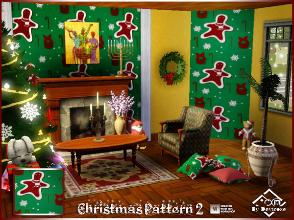 Sims 3 — Christmas Pattern 2 by Devirose — Delicious cookies shaped like little man,celebrate Christmas!-Created with TSR