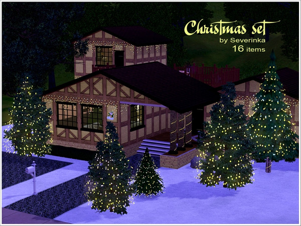 Sims 3 — Christmas Set by Severinka_ — Christmas set of 16 subjects. With this Christmas decorations you can arrange