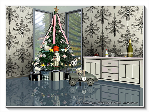 Sims 3 — Victorian Christmas Tree pattern by marcorse — A beautiful yuletide pattern featuring a Victorian-style