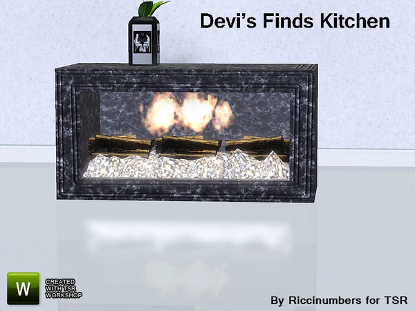 Sims 3 — Devi Finds a Kicthen Fireplace by TheNumbersWoman — Modern yet stylish this kitchen is a picture of contemporary