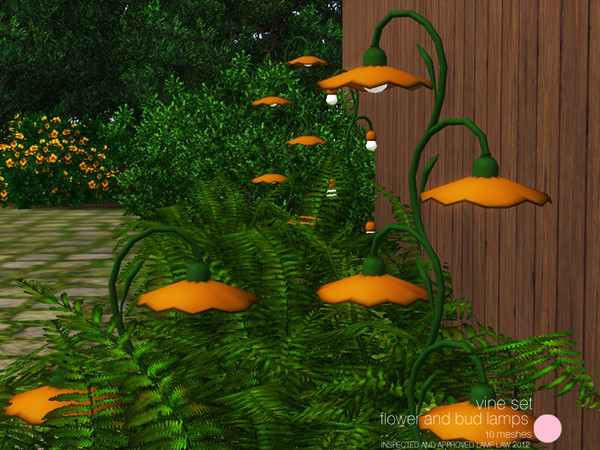 Sims 3 — Vine Lamp Set by DOT — Vine Lamp Set. Contemporary and Fun Lighting design for Outdoor Living Areas. Great for