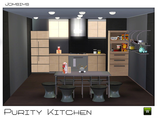 Sims 3 — Kitchen Purity (collection suite). by jomsims — Modern and sleek I bring you Kitchen Purity. Suite collection
