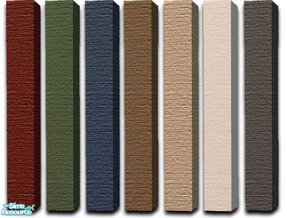 Sims 2 — Simple Rendered Column Set by nikisatez05 —  1 Mesh and 6 Retextures