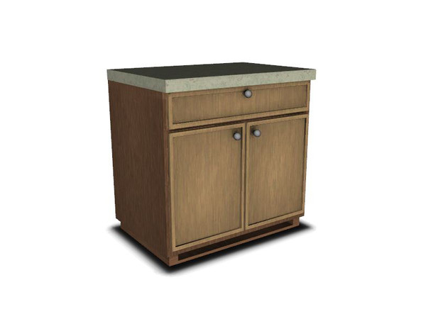 Sims 3 — Compact Kitchen Counter by Lulu265 — Part of the Compact kitchen. Fully Recolourable Please do not copy, clone