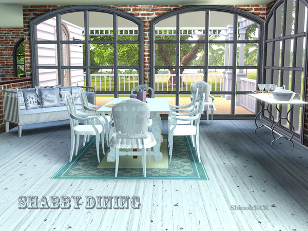 Sims 3 — Shabby Dining by ShinoKCR — Last Part of the Shabby Serie: Diningtable Diningchair Slipcover for Diningchair