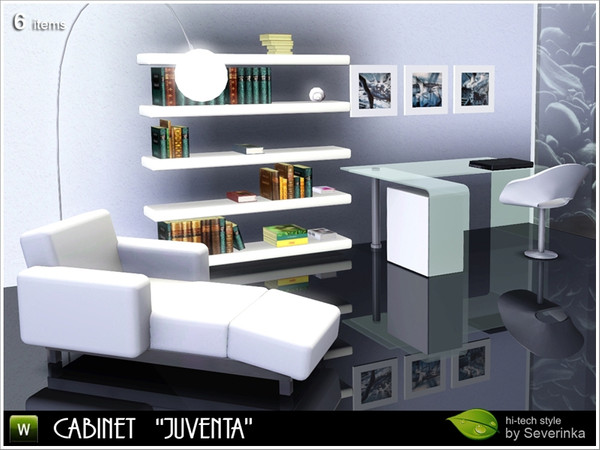 Sims 3 — Cabinet Juventa by Severinka_ — The cabinet of the 6 subjects in the high-tech style. Modern clear lines, but