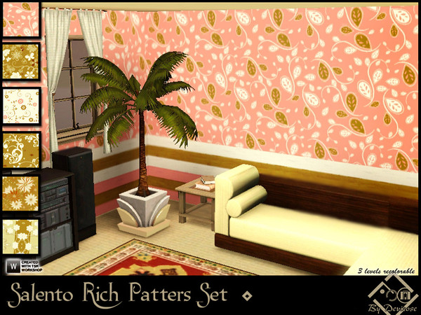 Sims 3 — Salento Rich Patterns Set by Devirose — The warm colors of Italy have inspired me these patterns,ideal for