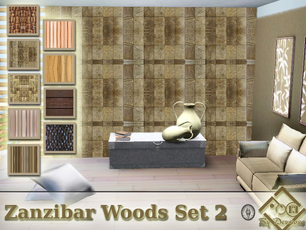 Sims 3 — Zanzibar Woods Patterns Set 2 by Devirose — Again the magic of wood :) , modern and exotic, for surfaces, walls,