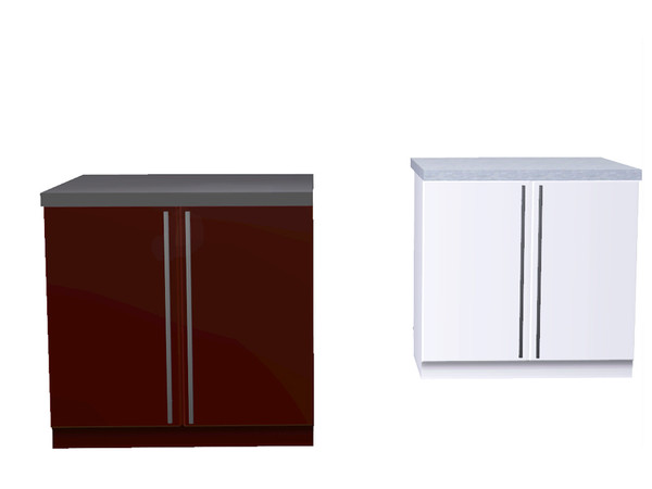 Sims 3 — Kitchen Glamour - CounterIsland by ShinoKCR — CounterIsland with rounded corner 640 Polygon
